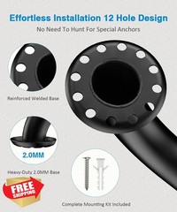 JUBOMT Grab Bar Matte Black 18 36 42 Inch Set
