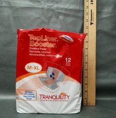 4 New 12 Count Packs Tranquility M-XL Topliner Booster Contour Pads #3096