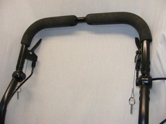 SUNRISE QUICKIE IRIS TILT-IN SPACE WHEELCHAIR PUSH HANDLE W/BRAKE HANDLES*TESTED