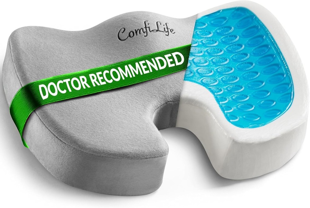 ComfiLife Premium Gel & Memory Foam Seat Cushion – Doctor Recommended Office