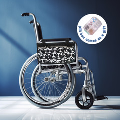 Wheelchair bag with wheelchair cup holder, Waterproof walke + pill box as a gift