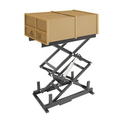29.9*16.5*10.4in Black Iron Lift Table For Material Handling And Transportation