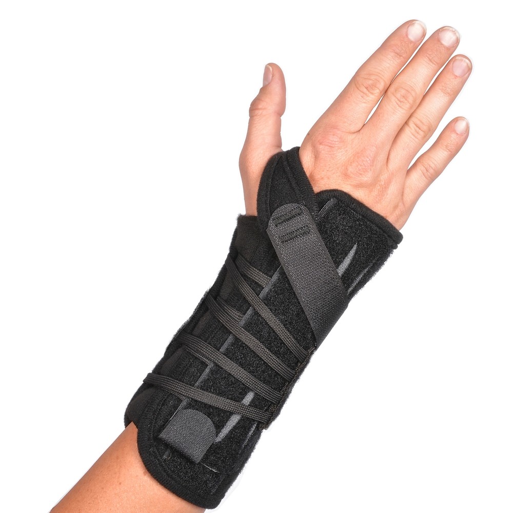 Titan Wrist Single-Pull Lace Closure / Hook and Loop Strap Closure Wrist Brace