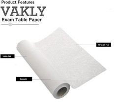 Exam Table Paper Roll 14 in x 225 ft (2 Rolls) – Disposable Smooth Medical Ba…