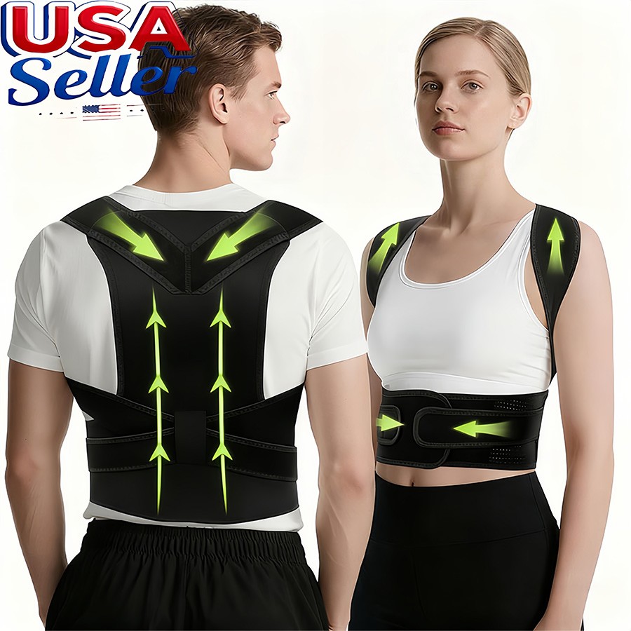 Posture Corrector Back Shoulder Support Correct Brace Belt Adjustable Men Women