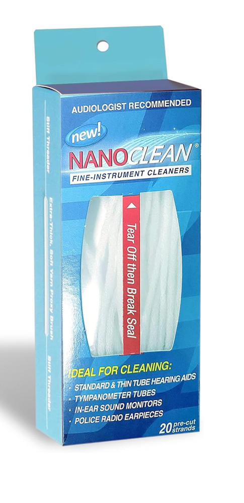 NanoClean All-in-1 Hearing Aid Cleaning Kit – 1 Pack of 20 Ready-to-Use Strands
