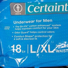 Certainty Underwear For Men 18 Count Sz L/XL 38″-64″ Waist