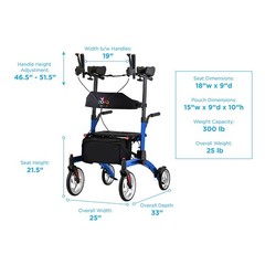 Nova Medical – Dragon Rise Up Rollator 4802 – Blue