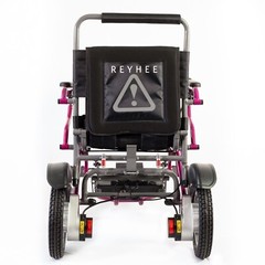 Purple Foldable Electric Wheelchair 300 lb Capacity In Home Warranty 15 mile