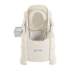 Bedside Commode Portable Toilet w/ Sensor Light Floor Standing 200kg/440.92lbs