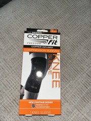 Copper Fit CF2KNLG6 Knee Compression Sleeve – Black