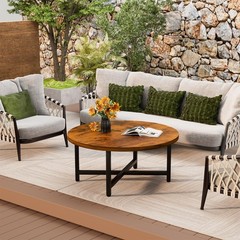 Furmorene Coffee Table 31.5 Large Coffee Tables Brown Round Coffee Tables For