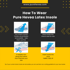PREMIUM LATEX INSOLE 6MM THICKNESS MADE IN MALAYSIA – SUITABLE FOR TYPE B SHOES