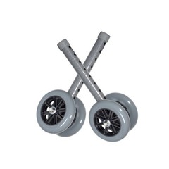 Pair of 500lb Drive Medical Heavy Duty Double 5″ Bariatric Walker Wheels 10118SV