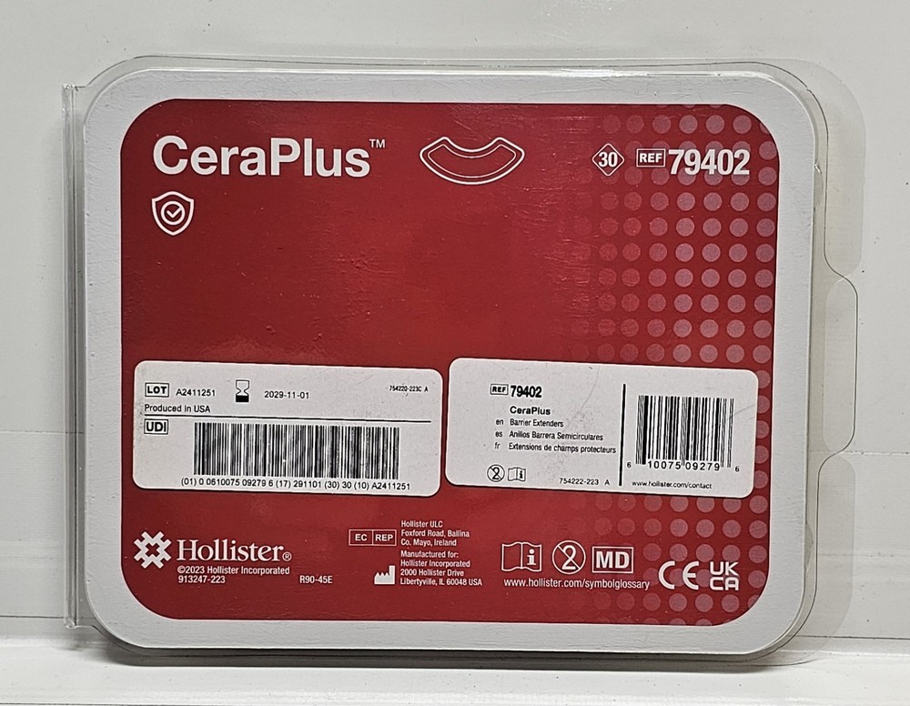 Hollister CeraPlus Barrier Extenders, 30 per Pack, Exp 2029 Ref #79402 / New