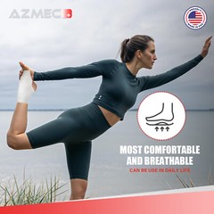 Ankle Support Foot Sleeve Open Heel, Light Elastic & Breathable Knitted Fabric