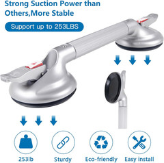 19″ Portable Suction Shower Grab Bar – 300lb Capacity Bath Handle