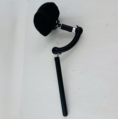 Wheelchair Headrest Black Head Rest Concave Small Adjustable 6 in x 4 in