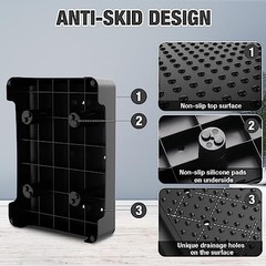 Mobility Step Stool for Adults & Seniors – Non-Slip Platform Indoor and Black