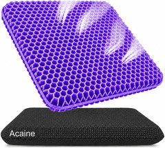 Extra Thick Large Pure Gel Seat Cushion for Long Sitting, Breathable Comfort Cus