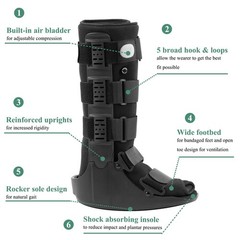 Air Walking Boot, Tall Fracture Boot, Air CAM Walker Fits Left or Right Foot,…