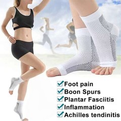 Foot Plantar Fasciitis Arch Support Compression Socks Ankle Heel Brace Sports