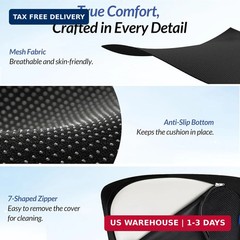 ZIKEE Pioneering Gel Seat Cushion for Sitting Without Stuffiness, Ergonomic Memo