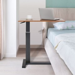 Medical Overbed Bedside Table Adjustable Height with Wheels Hospital & Home Use