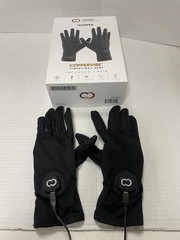 Copper Compression CopperVibe Vibration Heat Therapy Gloves Black (1 Pair)