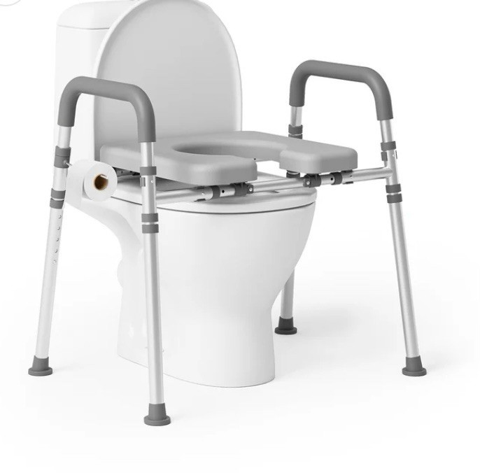 Loyoda Toilet Seat Riser /Silver Color
