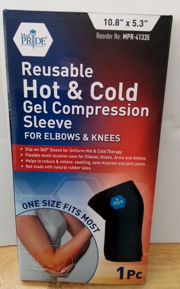 MED PRIDE Reusable Hot & Cold Gel Compression Sleeve For Elbows, Arms& Knees