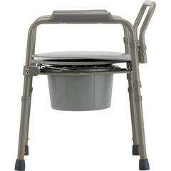McKesson Folding Steel Frame Commode with 8 QT Bucket – 1 Each / Each -…