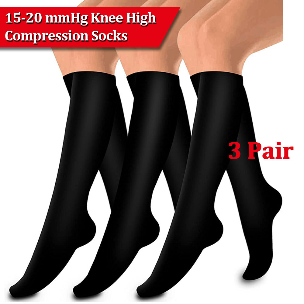 Thigh High Compression Stockings, Closed Toe, Firm Support 20-30 mmHg Gradient