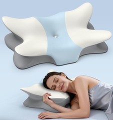 Cervical Neck Pillow for Pain Relief – Ergonomic Cooling Memory Foam