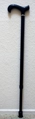 Black/Dark Gray Carbon Fiber Cane Mobility Aid Walking Stick, Adjustable, Strong