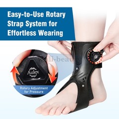 Adjustable AFO Foot Drop Brace with Dial Knob & Air Cushion Ankle Support
