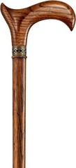 Handcrafted Oak Wooden Walking Cane – Ergonomic Derby Handle
