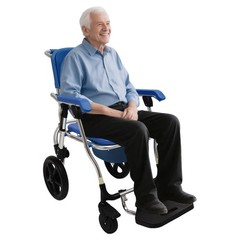 Commode Wheelchair Multifunctional Shower Commode Wheelchair With Armrests Blue