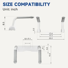Heavy Duty Toilet Safety Rail (480 LB) – Armrest Hand Rail for Elderly, Pregnant