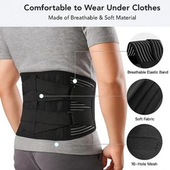 Lumbar Support Belt Adjustable Waist Brace for Men Women Back Support