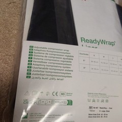 L & R Ready Wrap Knee Adjustable Compression Wrap BLACK Size XL New in Packet