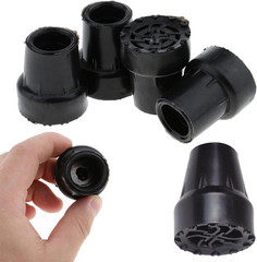 4 Pack Crutch Tips 19Mm 3/4 Inch Walking Cane End Cap Foot Bottom Rubber Pads Fe