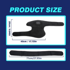 Electric Heated Shoulder Massager With Vibration Massage Brace Joint Pain Relief