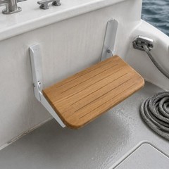 RV Step Board Foldable Boat Step Board Painted White Bracket