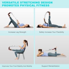 Foot and Calf Stretcher-Stretching Strap For Plantar Fasciitis, Heel Red