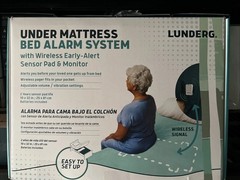 NEW Lunderg Under Mattress Wireless Early Alert Bed Alarm Sys Sensor+Pad+Monitor