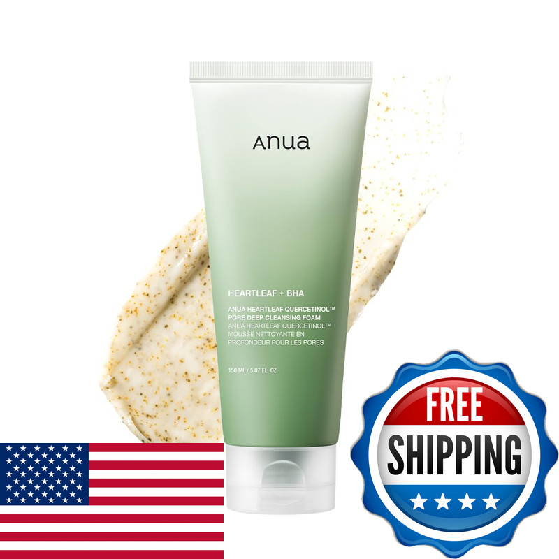 Anua Heartleaf Quercetinol Pore Deep Cleansing Foam Face Wash For Pore Refining