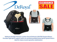 DeRoyal Ultralign Thoracic Lumbar Sacral Orthosis LSO/TLSO SIZE XX EXCELLENT +