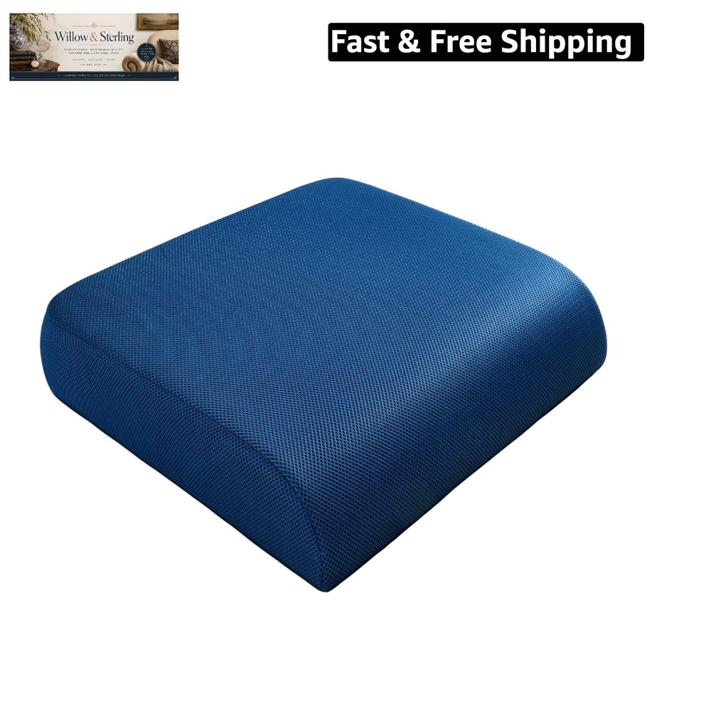 Extra Thick Large Seat Cushion -19 X 17.5 X 4 Inch Gel Memory Foam Cushion wi…