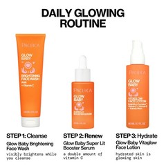 Pacifica Glow Baby Brightening Facial Cleanser 5oz Vitamin C & Glycolic Acid